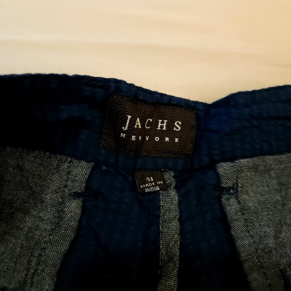 Jachs NY Blue Seersucker Short, 31" - Picture 3 of 3